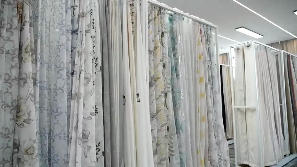 Curtain samples in the Shengyi development showroom