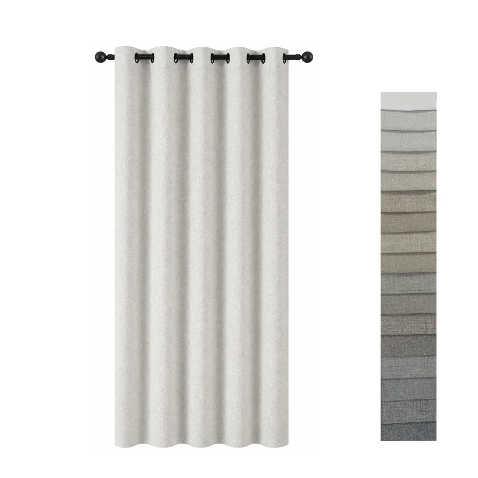 Linen-look grommet curtains — SY26080101 — supplied view 4