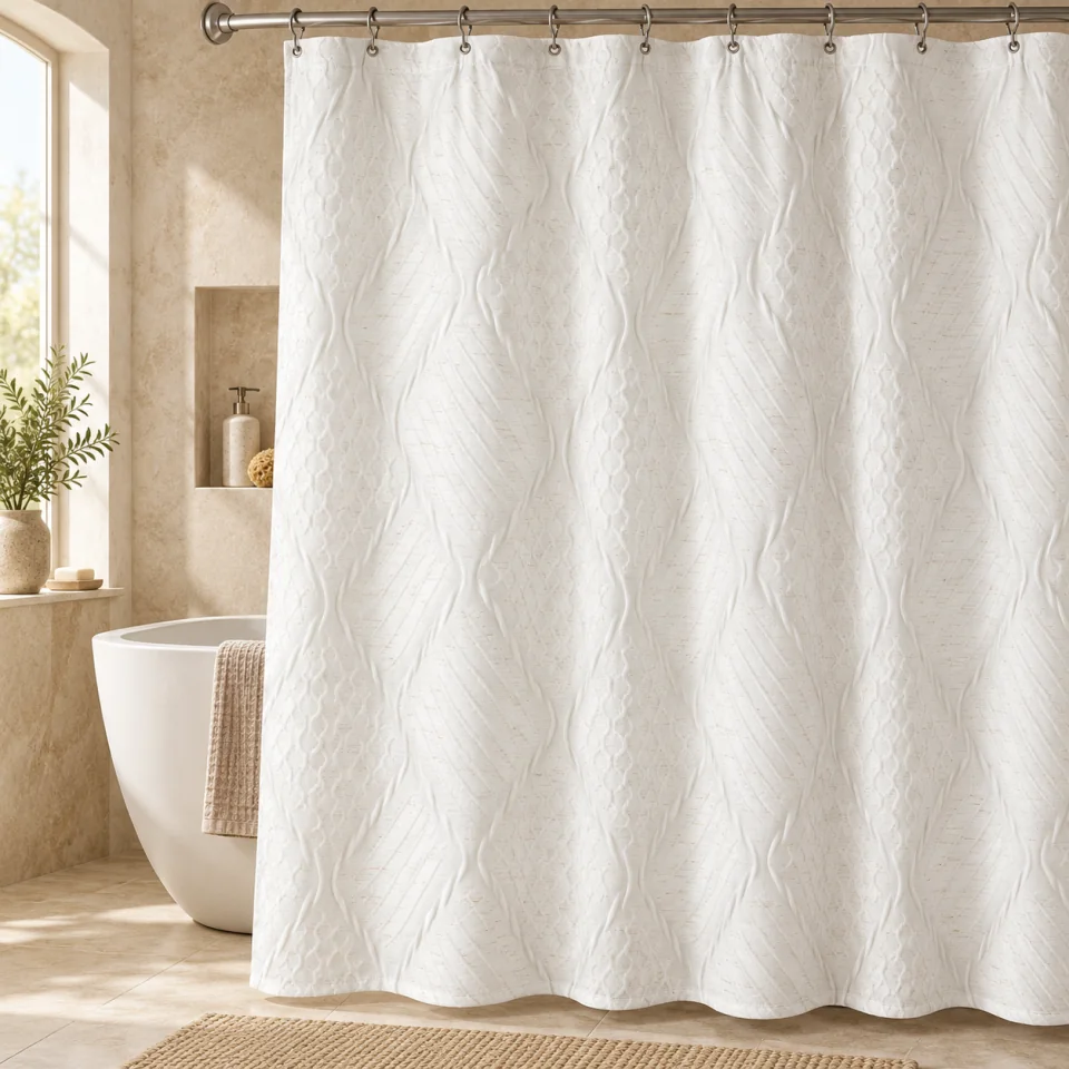 AI-styled room visualization. Refer to original fabric photographs for product details. SC26082501 — AI-styled room visualization