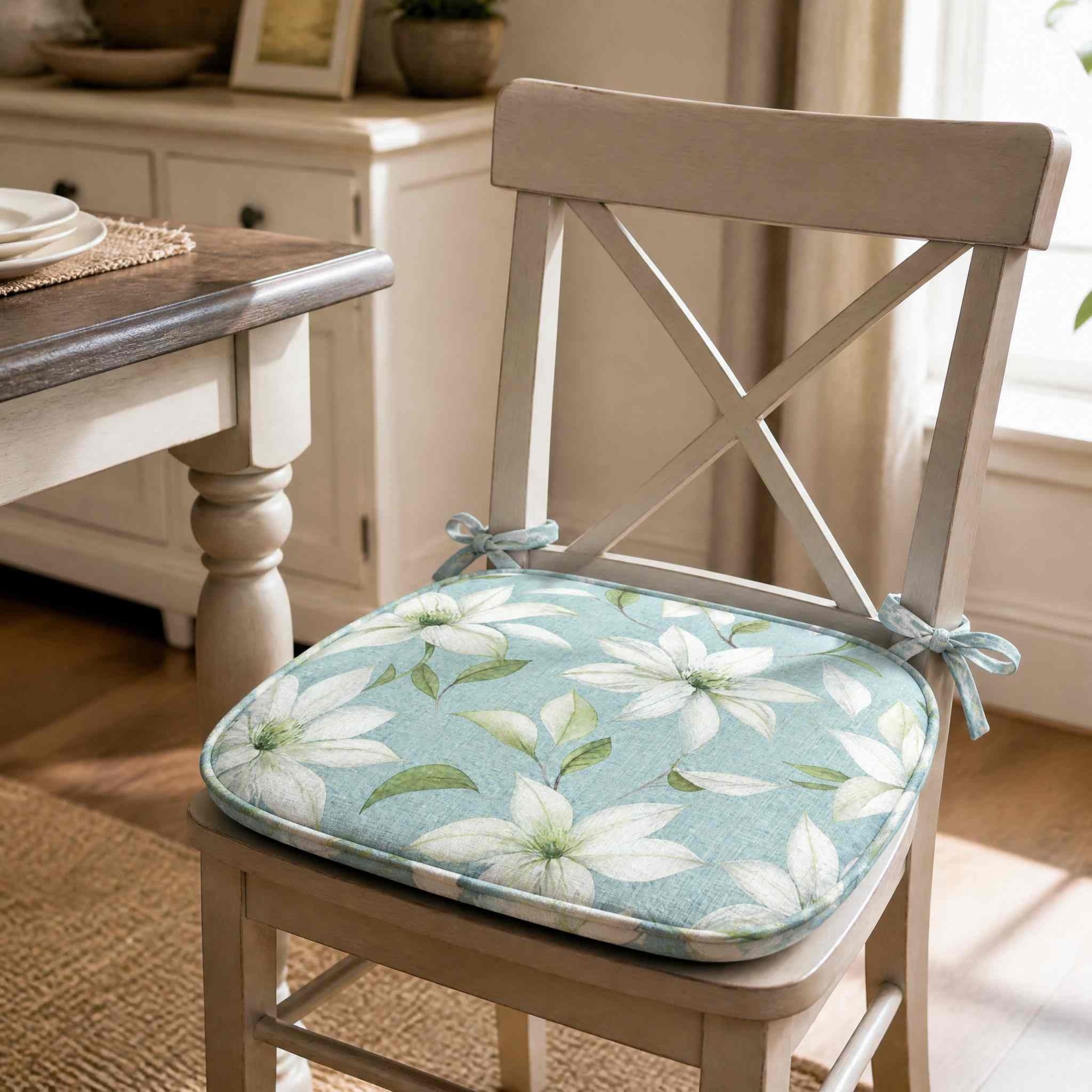  Botanical Floral Printed Chair Cushion