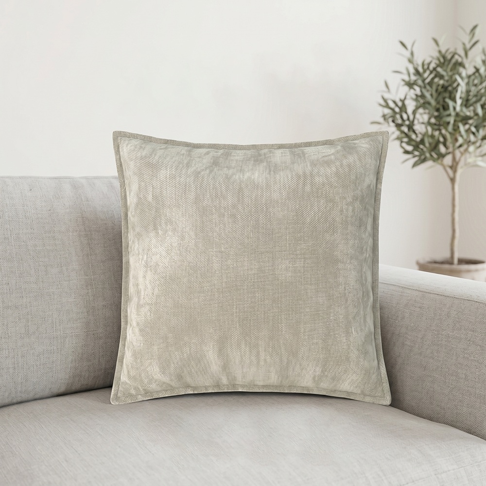  Linen-Look Decorative Cushion with Piped Edge