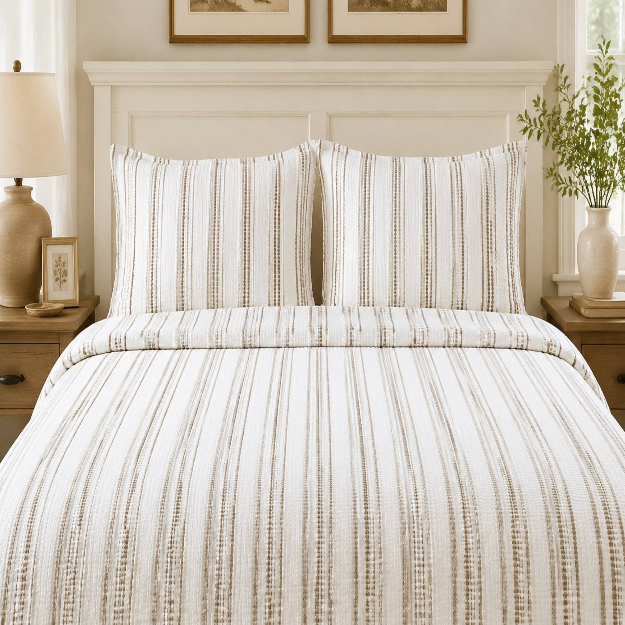  Textured Jacquard 2-Piece Duvet Cover Set